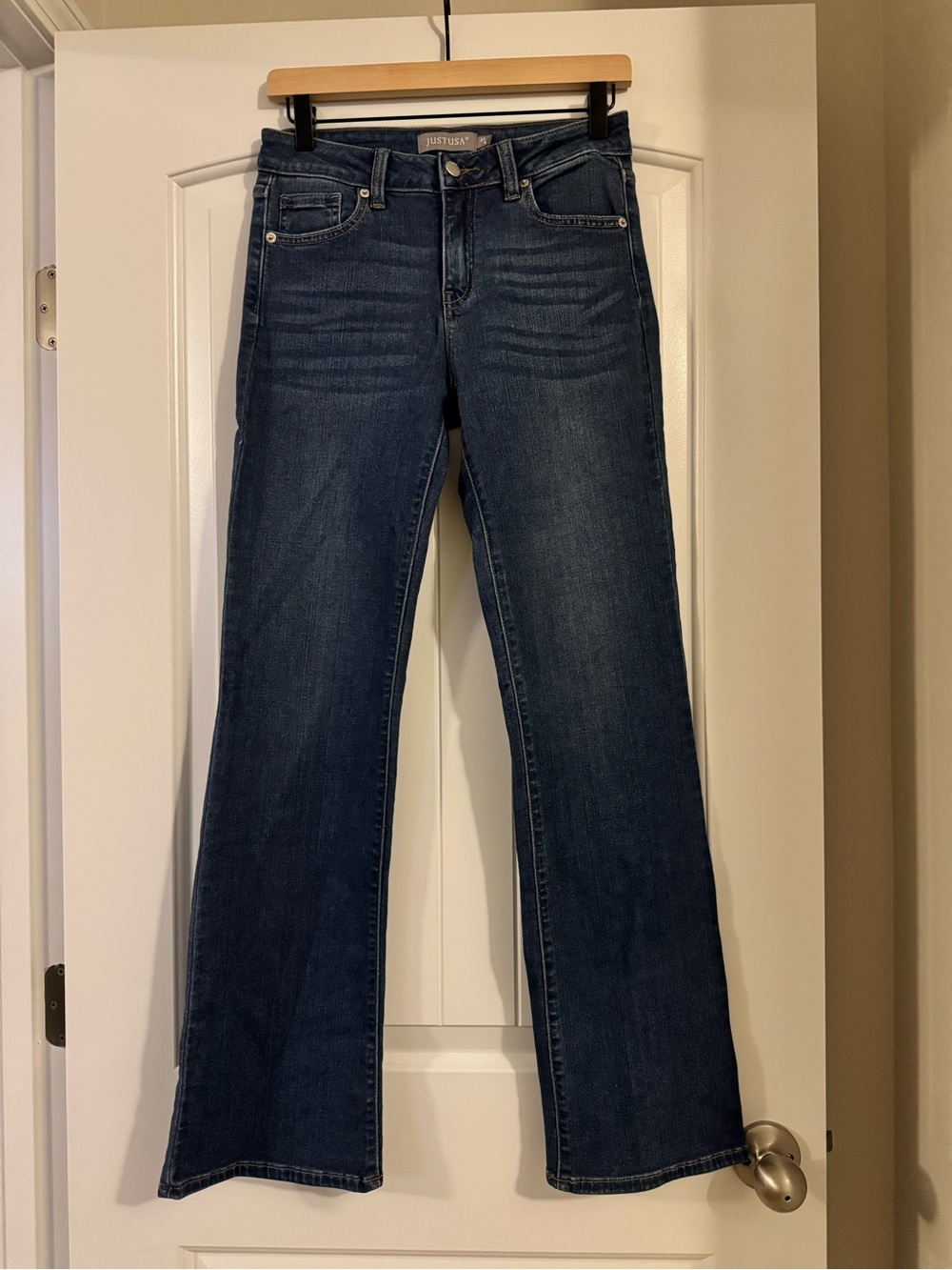 Just USA Dark Blue Flare Jeans - Picture 2 of 9